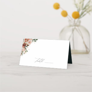 Placement Elégante carte de place Mariage Floral Automne