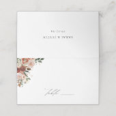 Placement Elégante carte de place Mariage Floral Automne (Extérieur déplié)