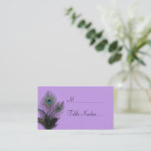 Placement Elégante carte de place Peacock (violet) (Debout devant)
