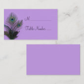 Placement Elégante carte de place Peacock (violet) (Devant / Derrière)