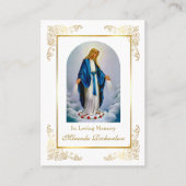 Placement Elégante carte de prière catholique Memorial Photo (Devant)