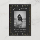 Placement Elégante Carte de prière funéraire décorative or (Devant)