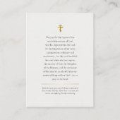 Placement Elégante carte de prière orthodoxe commémorative d (Dos)