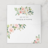 Placement Elégante carte Mariage de couleur rose pâle (Extérieur déplié)