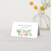 Placement Elégante carte Mariage de couleur rose pâle (Dos)