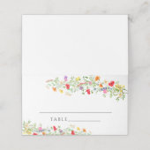 Placement Elégante carte mariage de fleurs sauvages (Extérieur déplié)