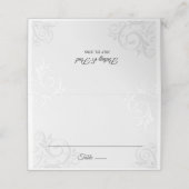 Placement Élégante carte mariage de place (Extérieur déplié)