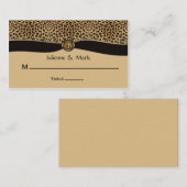 Placement Empreinte de léopard FAUX ruban Bijoux Place Carte (Devant / Derrière)