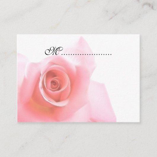 Placement Ensemble de Mariages Rose Rose Rose pour carte de  (Devant)