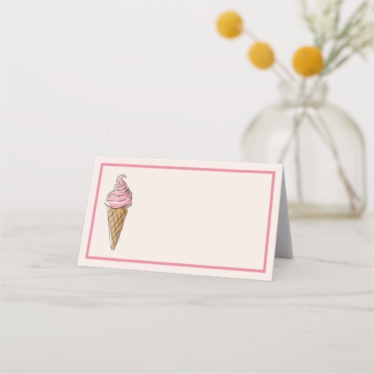 Placement Étiquettes de carte de place - Glace Creative Part (Devant)