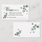 Placement Eucalyptus Carte de billet de Fête des mariées de  (Devant / Derrière)