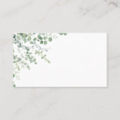 Placement Eucalyptus Combien de baisers Douche Carte de jeu (Dos)