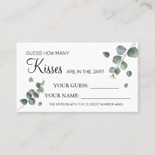Placement Eucalyptus Combien de baisers jeu de carte de Fête