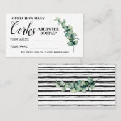 Placement Eucalyptus Combien de Corks Fête des mariées Carte (Devant / Derrière)