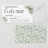 Placement Eucalyptus Combien de Corks Fête des mariées Carte (Devant / Derrière)