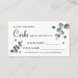 Placement Eucalyptus Combien de Corks jeu de carte de Fête d