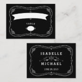 Placement Fancy Chalkboard Vintage Mariage Carte de siège (Devant / Derrière)