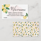 Placement Fête des mariées carte de billet pour citron rose (Devant / Derrière)