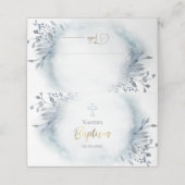 Placement feuille d'aquarelle bleue Baptême Carte de lieu pl (Extérieur déplié)