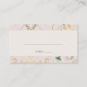 Placement Fleur sauvage de printemps   Carte de Mariage plat
