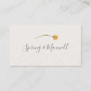 Placement Fleur sauvage de printemps   Carte Mariage plat bl