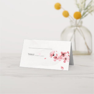 Placement Fleurs de cerisier rose Carte mariage à fleurs
