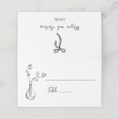 Placement Fleurs de mariage irrégulières Carte de lieu (Extérieur déplié)