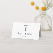 Placement Fleurs de mariage irrégulières Carte de lieu (Dos)