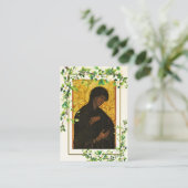 Placement Fleurs délicates Carte de prière orthodoxe (Debout devant)