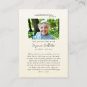 Placement Fleurs délicates Carte de prière orthodoxe (Dos)