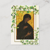 Placement Fleurs délicates Carte de prière orthodoxe (Devant)