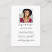 Placement Fleurs roses Dusty Carte de prière catholique (Dos)