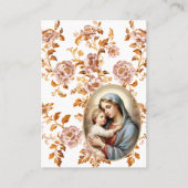 Placement Fleurs roses Dusty Carte de prière catholique (Devant)