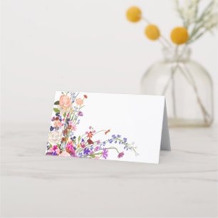 Placement Fleurs sauvages chic modernes carte de douche de m