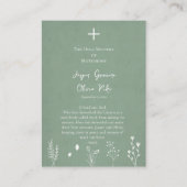 Placement Fleurs sauvages sur la carte de prière Mariage Arr (Devant)