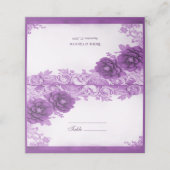 Placement Fleurs violettes Carte de lieu fleurie (Extérieur déplié)