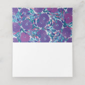 Placement Fleurs violettes Carte de lieu peinte à la main (Intérieur déplié)