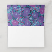 Placement Fleurs violettes Carte de lieu peinte à la main (Intérieur déplié)