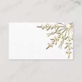 Placement Flocon de neige doré sur carte de table de mariage (Dos)
