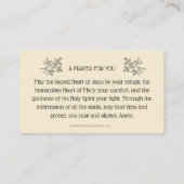 PLACEMENT FLORAL DIEU VOUS BÉNÉFICIE DE PRIÈRE CARTE SAINTE (Dos)