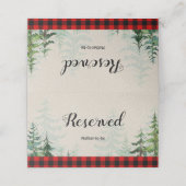 Placement Forêt de bûcheron Hiver Nom réservé Carte de lieu (Extérieur déplié)