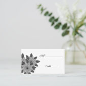 Placement Gerbera Daisy Black white Carte de lieu pour l'occ (Debout devant)