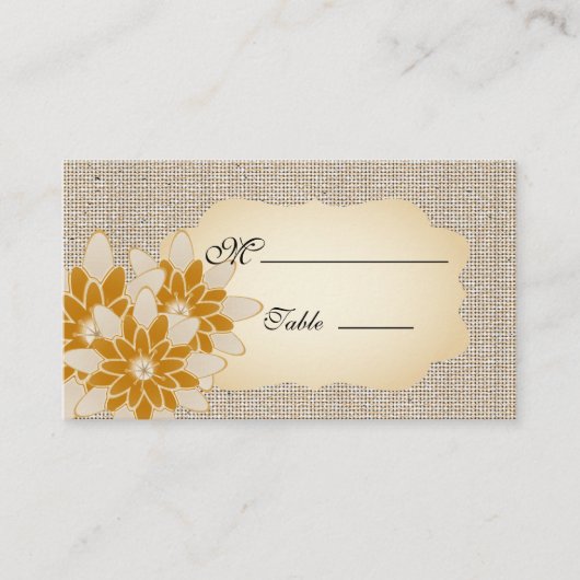 Placement Gerbera Daisy Carte de Mariage d'occasion (Devant)