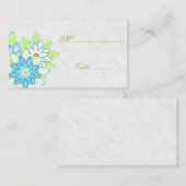 Placement Gerbera Daisy Green white Carte de lieu pour l'occ (Devant / Derrière)