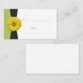 Placement Gerbera Jaune Daisy Occasion spéciale Carte de lie (Devant / Derrière)