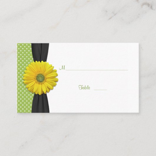 Placement Gerbera Jaune Daisy Occasion spéciale Carte de lie (Devant)