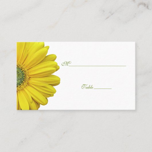 Placement Gerbera Jaune Daisy Occasion spéciale Carte de lie (Devant)