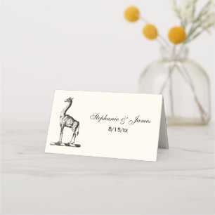 Placement Giraffe Thème Carte d'Escorte Carte de Place Ivoir