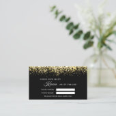 Placement Glittering Gold Combien de baisers Douche Carte de (Debout devant)