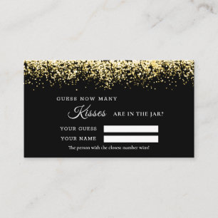 Placement Glittering Gold Combien de baisers Douche Carte de